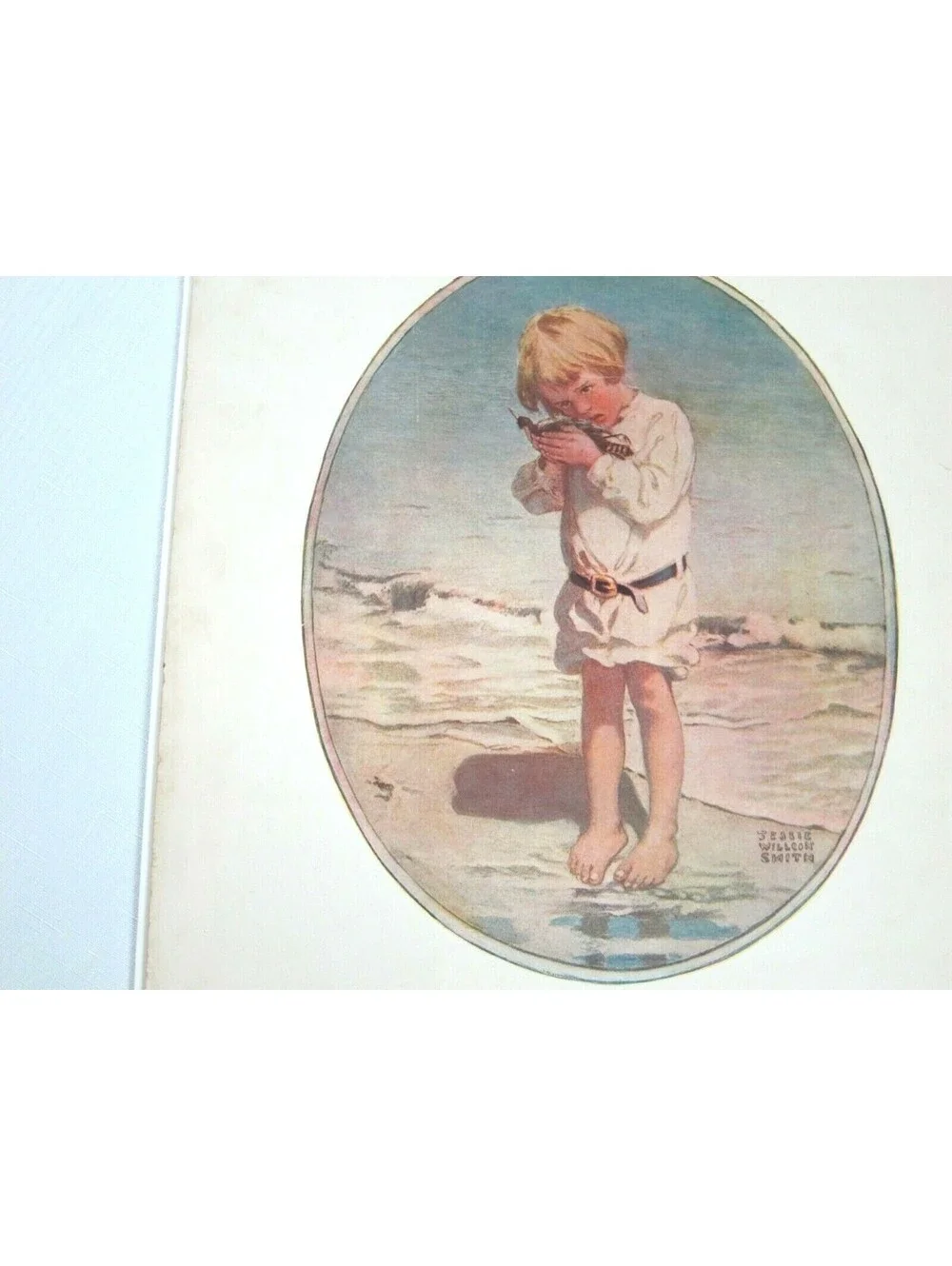 Antique 1914 Collier's Litho Art Print Billy Boy by Jessie Willcox Smith 15x12